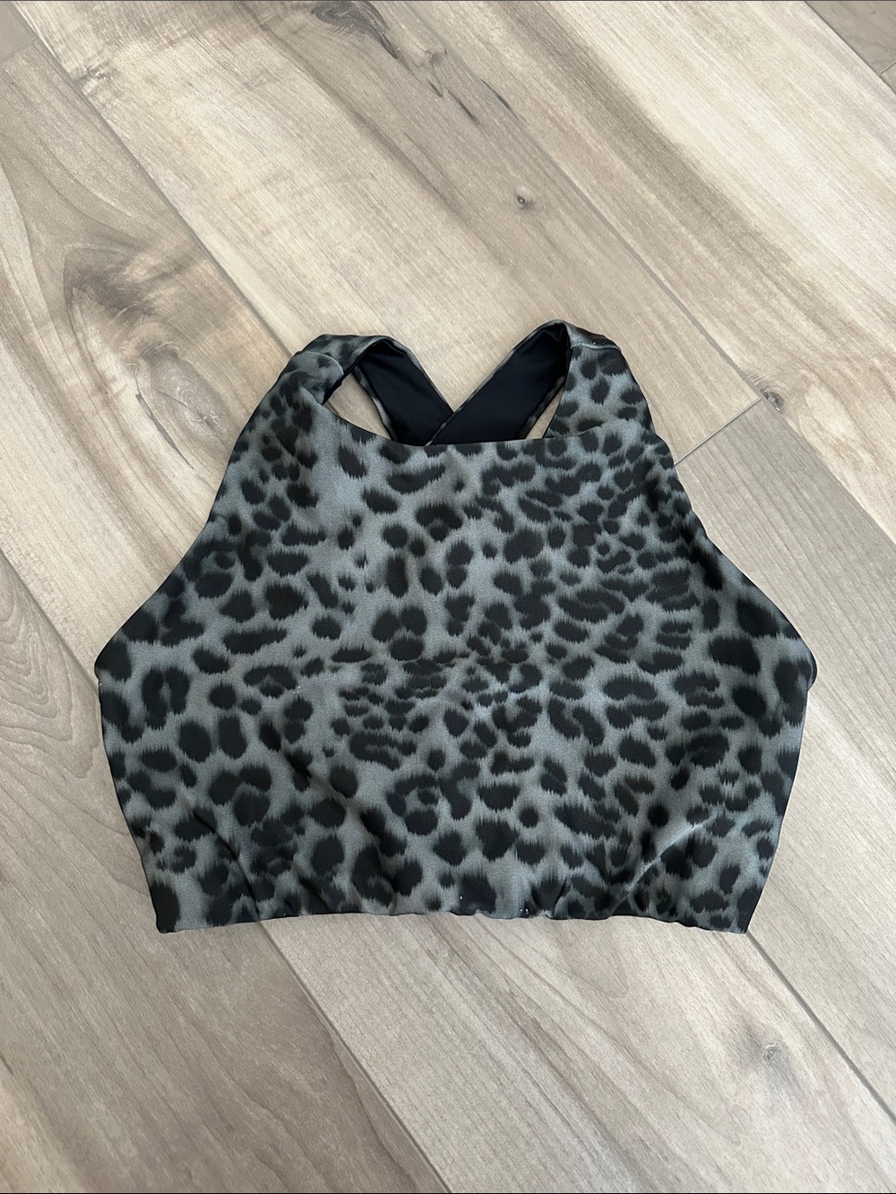 Emily Hsu Gray and Black Leopard Print